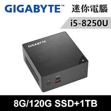 技嘉 BRi5H-8250-08121N 特仕版 I5-8250U/8G/120G SSD+1TB