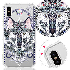 KnowStar APPLE iPhone XS / X 奧地利彩鑽防摔手機殼-狼嚎