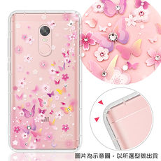 【客製化】YOURS Xiaomi 小米、紅米系列 奧地利彩鑽防摔手機殼-夢蝶