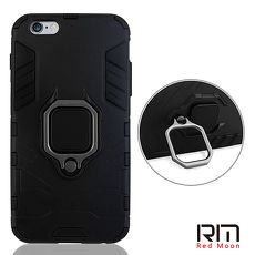 RedMoon APPLE iPhone6 Plus/i6s Plus 5.5吋 黑豹耐衝擊雙料立架指環殼