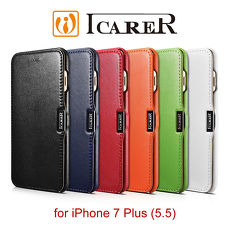 ICARER 奢華系列 iPhone 8 Plus/7 Plus 磁扣側掀 手工真皮皮套