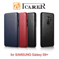 ICARER 奢華曲風 SAMSUNG Galaxy S9+ 磁吸側掀 手工真皮皮套