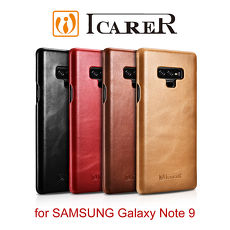 ICARER 復古曲風 SAMSUNG Galaxy Note 9 手工真皮皮套