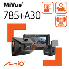 Mio MiVue 785+A30 (785D) 前後雙鏡 SONY 感光元件觸控 GPS+測速 行車記錄器