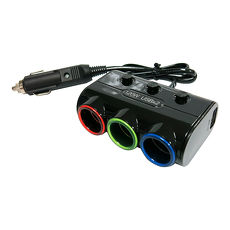 E05 三孔 獨立開關 擴充座【1千萬商品責任險】 2USB 3.1A 120W 一對三 汽車 點煙器 點菸器