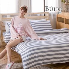 BUHO《城影光廊》天然嚴選純棉雙人加大三件式床包組