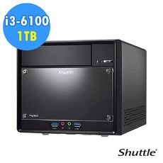 浩鑫 Shuttle 蒼翼之刃 i3雙核燒錄電腦(i3-6100/4G/1TB)
