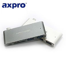 AXPRO華艦 AXP6774 USB3.1 Type-C 多功能集線器 太空灰