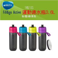 【德國BRITA】FILL&GO ACTIVE 運動型濾水瓶0.6L綠