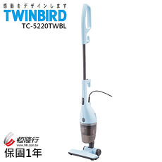日本TWINBIRD-手持直立兩用吸塵器(粉藍)TC-5220TWBL