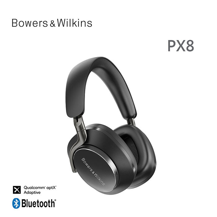 英國 Bowers & Wilkins 藍牙無線全包覆式耳機 PX8【曜石黑】