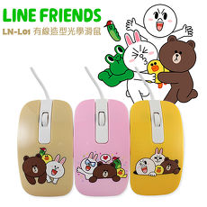 Line Fridnds 流線造型 有線光學滑鼠LN-L01
