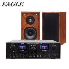 【EAGLE】皇家KTV劇院組合(卡拉OK擴大機 藍芽版(A-320)+五吋頂級劇院喇叭(EL-51S))送原廠動圈麥克風二支(EDM-F1)