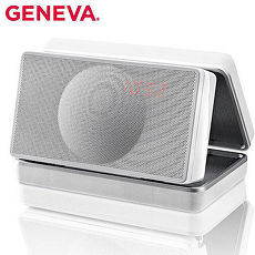【Geneva】攜帶式鬧鐘收音機(Model XS-鋼烤紅/鋼烤白)送義式咖啡機
