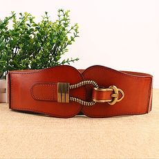 皮帶真皮寬版腰帶-歐美復古裙子裝飾女腰封4色73ra7【米蘭精品】