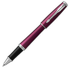 PARKER 派克紳士酒紅系列白夾鋼珠筆藍粗