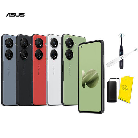 ASUS Zenfone 10 8G/256G 5.9吋雙防5G智慧手機▼贈Hoda 2.5D進化滿版玻保+MCK-T1 超微震動電動牙刷洲際綠