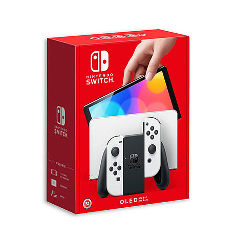 Nintendo Switch(OLED款式)白色 + 超級瑪利歐派對 空前盛會 + 超級瑪利歐兄弟磁石掛勾