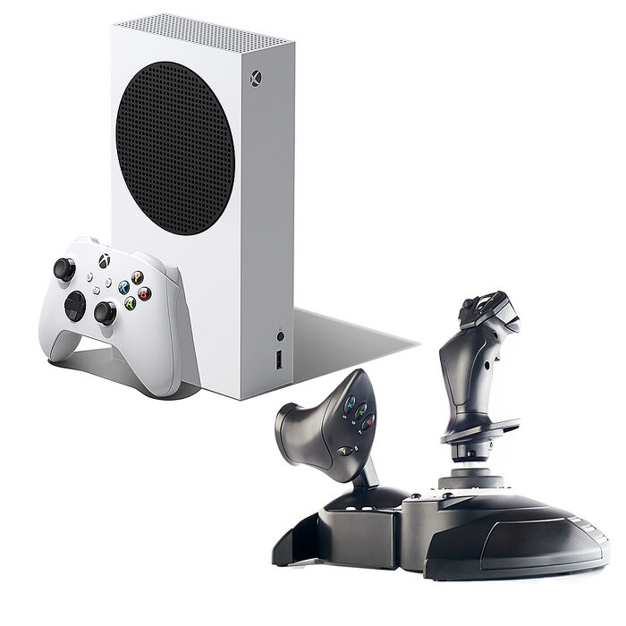 微軟 Xbox Series S 512G主機 (無光碟版)+THRUSTMASTER 圖馬斯特 T.Flight HOTAS ONE