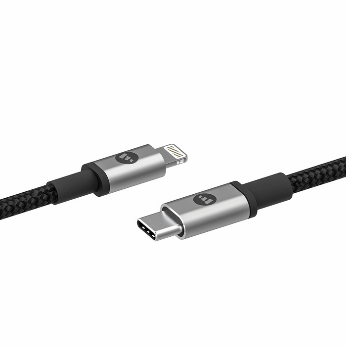【mophie】 MFi認證 USB-C To Lightning PD編織快速充電傳輸線-黑180cm