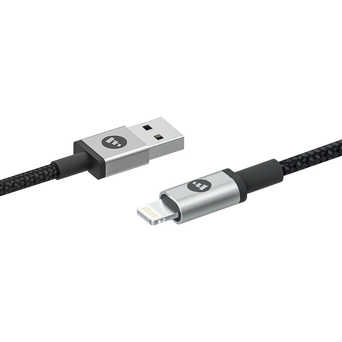 【mophie】MFi認證 USB-A To Lightning 編織快速充電傳輸線-黑色300cm