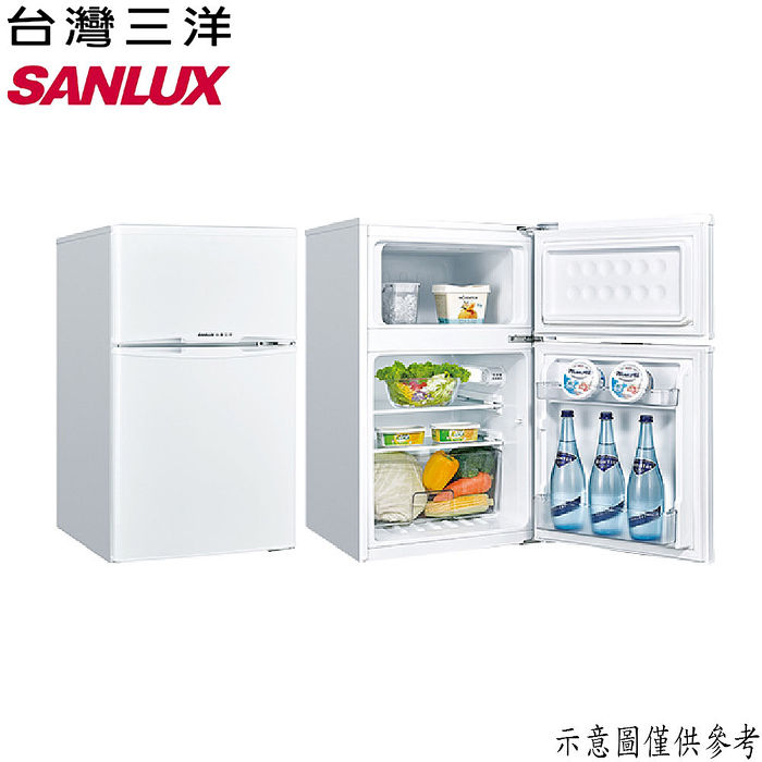 SANLUX台灣三洋 102公升1級能效雙門冰箱 SR-C102B1