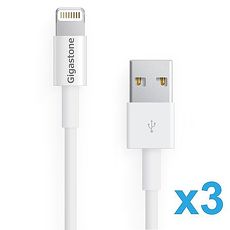 $266 /件【3入組】【Gigastone】Apple 8 pin認證傳輸充電線1M (多入賣場)