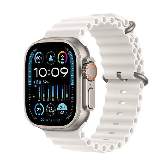 Apple Watch Ultra 2 LTE版 49mm鈦金屬錶殼配白色海洋錶環 (MREJ3TA/A)