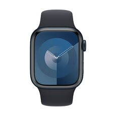 Apple Watch S9 GPS版41mm(M/L)午夜色鋁金屬錶殼配午夜色運動錶帶