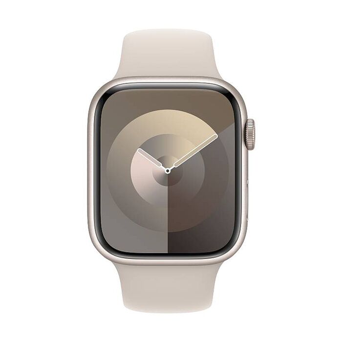 【母親節優惠】Apple Watch S9 LTE版 41mm(M/L)星光色鋁金屬錶殼配星光色運動錶帶(MRHP3TA/A)