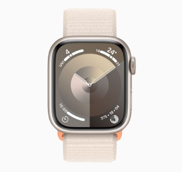 Apple Watch SE(2023) GPS版 44mm星光色鋁金屬錶殼配星光色運動型錶環(MRE63TA/A)