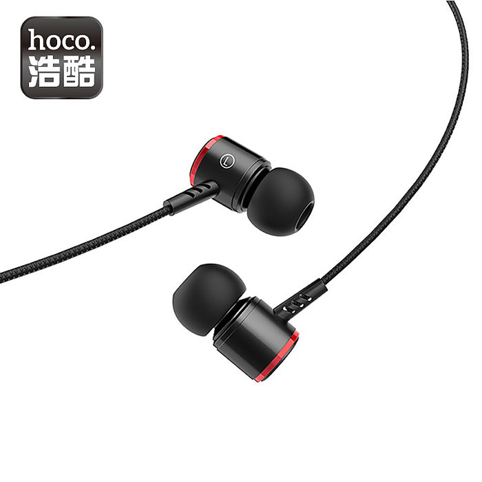 hoco. 浩酷 M42 淩韻線控帶麥耳機 有線耳機 入耳式 線控 耳麥 3.5mm 【開學季】黑色