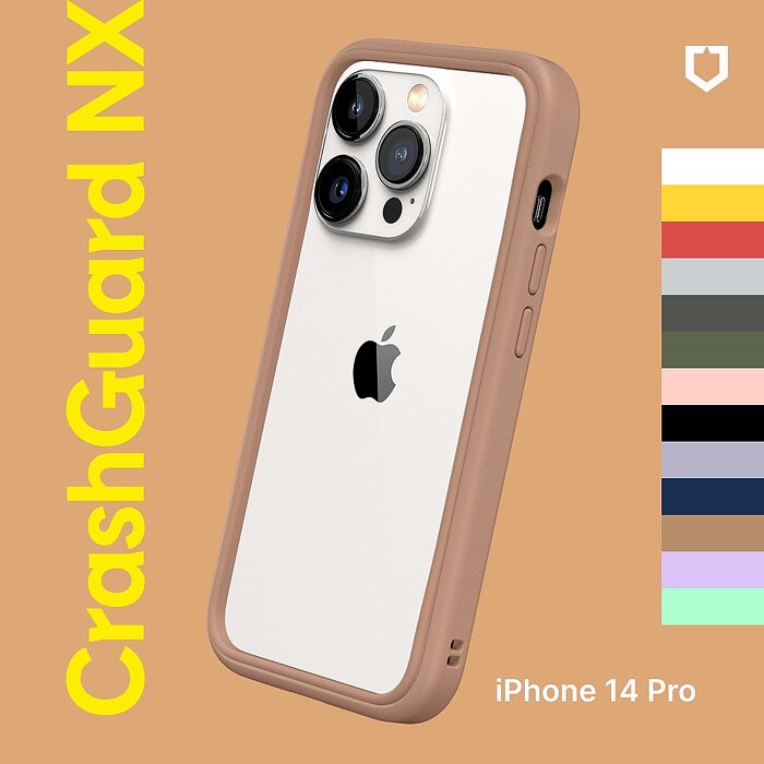 RHINOSHIELD犀牛盾 iPhone 14 Pro 6.1吋 CrashGuard NX 模組化防摔邊框手機保護殼白