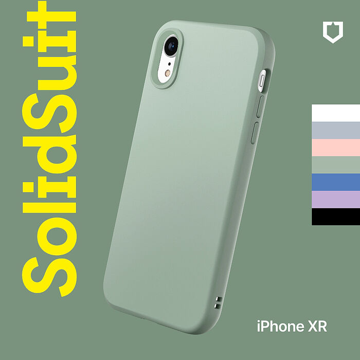 RHINOSHIELD 犀牛盾 iPhone XR 6.1 吋 SolidSuit 經典防摔背蓋手機保護殼-經典款經典白