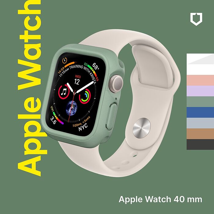 RHINOSHIELD 犀牛盾 Apple Watch SE2/SE/6/5/4 共用 40mm Crashguard NX模組化防摔邊框手錶保護殼紫羅蘭色