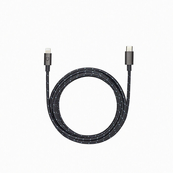 RHINOSHIELD 犀牛盾 Lightning to USB-C for 1M/1公尺-黑色編織款充電線/傳輸線