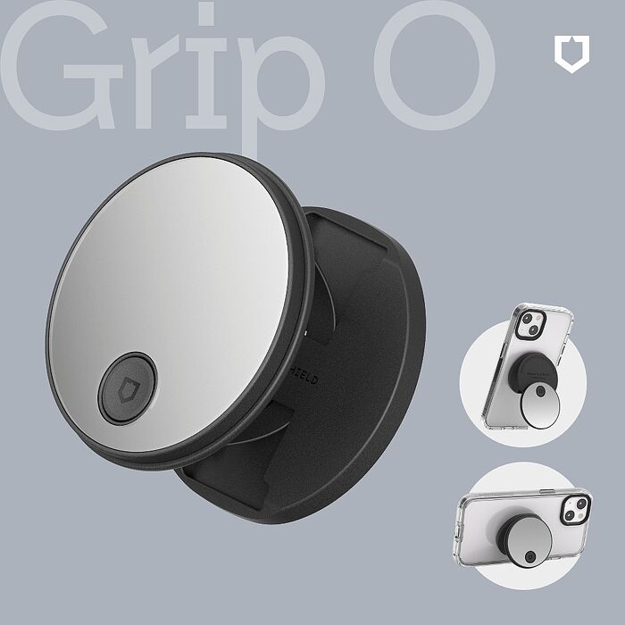 RHINOSHIELD 犀牛盾 GRIP O MagSafe兼容磁吸輕巧手機支架∣鏡面版∣固架 (Apple/Android手機適用立架)