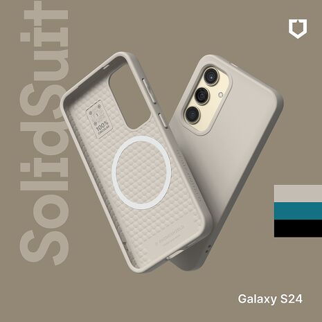 RHINOSHIELD 犀牛盾 Samsung Galaxy S24/S24+/S24 Ultra SolidSuit MagSafe兼容 磁吸手機保護殼S24+經典黑