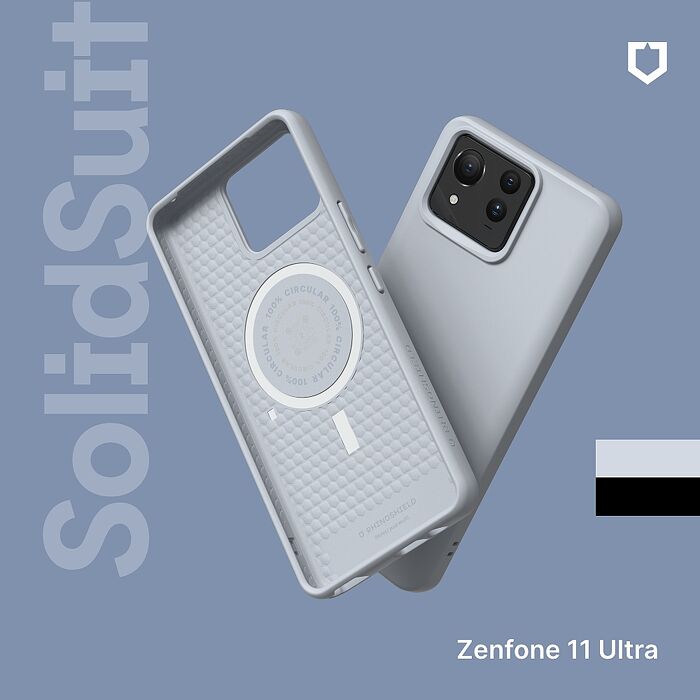 RHINOSHIELD 犀牛盾 ASUS Zenfone 11 Ultra SolidSuit MagSafe兼容 磁吸手機保護殼經典黑
