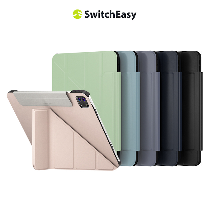 魚骨牌 SwitchEasy iPad Pro 11吋/Air 10.9吋 Origami 多角度支架折疊式保護套阿拉斯加藍