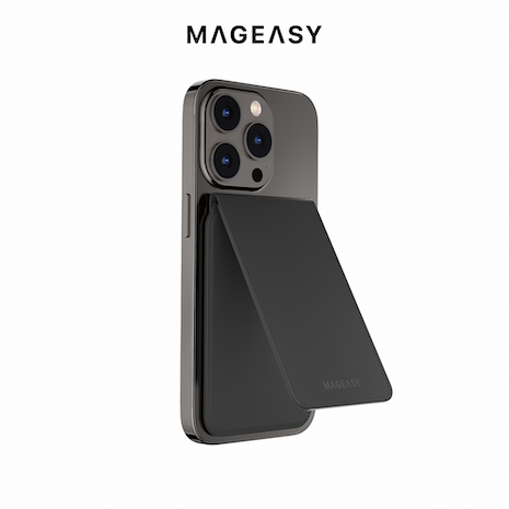 MAGEASY Snap 磁吸支架皮革卡包(MagSafe 卡套)