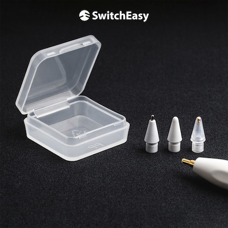魚骨牌 SwitchEasy iPad 觸控筆筆尖 4入組 (筆頭通用原廠 Apple Pencil)繪畫款(4入＋收納盒）