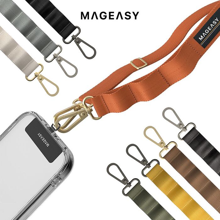 MAGEASY Strap 手機掛繩掛片組-20mm魅力橘