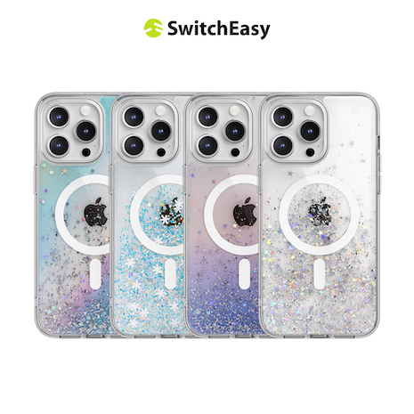 魚骨牌 SwitchEasy iPhone 15 Starfield M 磁吸星砂防摔手機殼6.7吋 Pro Max 冰雪
