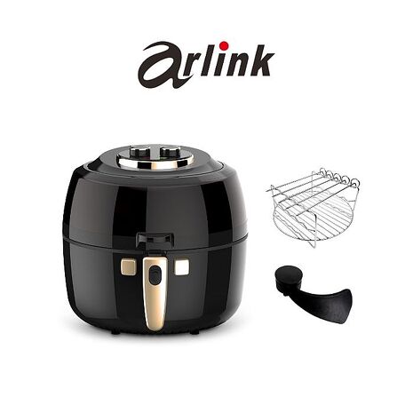 Arlink攪拌型氣炸鍋玫瑰金把手新配色EC-990 (自動拌炒/透明視窗熟度一目瞭然)