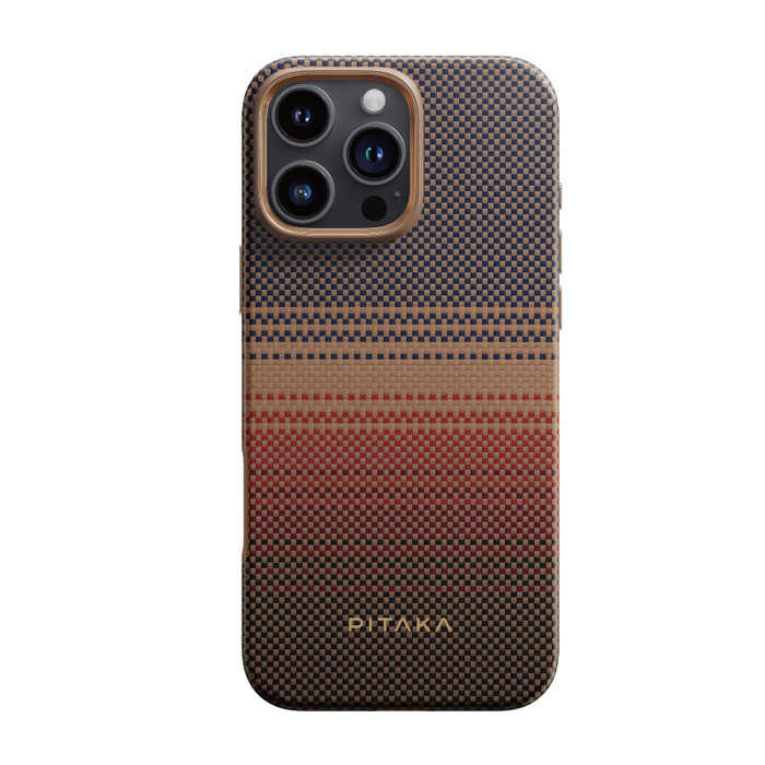 PITAKA iPhone 16 Pro/ProMax 航太纖維磁吸防摔手機殼 日落iPhone 16 Pro