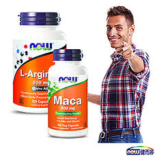 NOW健而婷-真男人套組(瑪卡MACA+精胺酸一氧化氮)