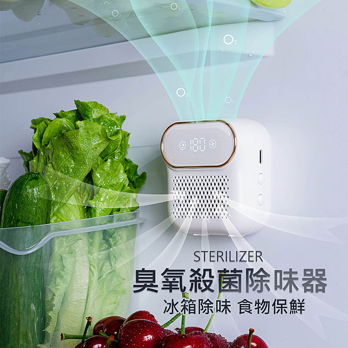 冰箱除臭器 臭氧抑菌除味淨化器 食物保鮮 (USB電源/白色)