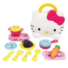 代理Hello Kitty 凱蒂貓 KT 手提盒廚房組