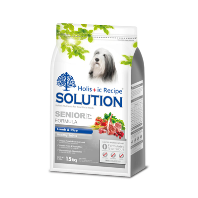 【SOLUTION】耐吉斯 高齡犬 關節保健配方 羊肉+田園蔬菜 3公斤 X 1包